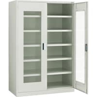 トラスコ中山 TRUSCO スーパーヘビーキャビネット 1200X650XH1800 窓付 SHC605LA 1台