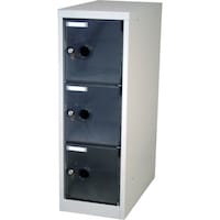 トラスコ中山 TRUSCO スケルトンロッカー 1列X3段 鍵付 ブラック TSL3KBK 1台