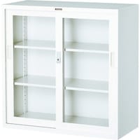 トラスコ中山 TRUSCO スタンダード書庫(D400) ガラス引違 880XH880 W色 W303G 1台