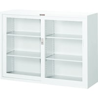 トラスコ中山 TRUSCO スタンダード書庫(D400) ガラス引違 1200XH880 W色 W304G 1台