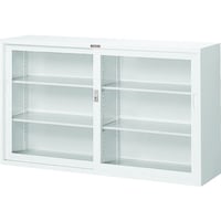 トラスコ中山 TRUSCO スタンダード書庫(D400) ガラス引違 1500XH880 W色 W305G 1台