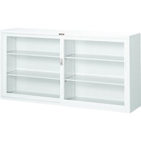 トラスコ中山 TRUSCO スタンダード書庫(D400) ガラス引違 1760XH880 W色 W306G 1台