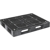 日本プラパレット NPC プラスチックパレットLA1210RR 片面四方差し 黒 LA1210RRBK 1枚
