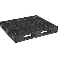 日本プラパレット NPC プラスチックパレットLA1211RR 片面四方差し 黒 LA1211RRBK 1枚