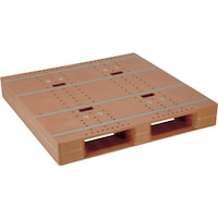 日本プラパレット NPC プラスチックパレットZD1111E 片面ニ方差し ブラウン ZD1111EBR 1枚