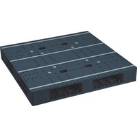 日本プラパレット NPC プラスチックパレット ZFR1111ERR 両面四方差し 黒 ZFR1111ERRBK 1枚