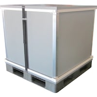 西田製凾 西田製凾 折りたたみプラスチックコンテナ(通い箱)「再坊」:1100×1100×1100mm SBA1111H 1Cs