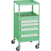トラスコ中山 TRUSCO ミニキャビネットワゴン400X440X880LVR422付 ヤンググリーン MCW422YG 1台
