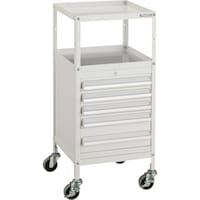 トラスコ中山 TRUSCO ミニキャビネットワゴン400X440X880LVR423付 ホワイト MCW423W 1台