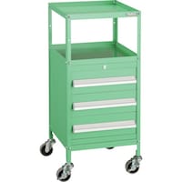 トラスコ中山 TRUSCO ミニキャビネットワゴン400X440X880LVR424付 ヤンググリーン MCW424YG 1台