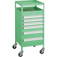 トラスコ中山 TRUSCO ミニキャビネットワゴン400X440X880LVR541付 ヤンググリーン MCW541YG 1台