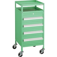 トラスコ中山 TRUSCO ミニキャビネットワゴン400X440X880LVR542付 ヤンググリーン MCW542YG 1台