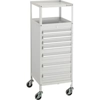 トラスコ中山 TRUSCO ミニキャビネットワゴン400X440X880LVR661付 ホワイト MCW661W 1台