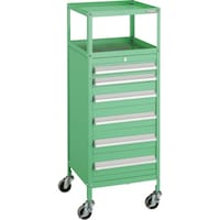 トラスコ中山 TRUSCO ミニキャビネットワゴン400X440X880LVR662付 ヤンググリーン MCW662YG 1台