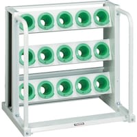 トラスコ中山 TRUSCO ツーリングラック BT・NT50兼用 15個収納 ロック付 ヤンググリーン色 VTL35YG 1台