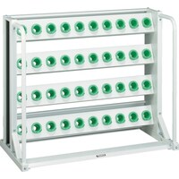 トラスコ中山 TRUSCO ツーリングラック BT・NT40兼用 21個収納 ロック付 ヤンググリーン色 VTL37YG 1台