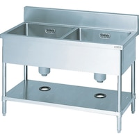 マルゼン Maruzen 二槽シンク900×450×800(ホース付) BS2094 1台