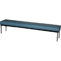 ミズノ MIZUNO ロビーチェア(ステンレス脚タイプ) 背無し 青 幅1800×奥行350×座高400mm 青 MC3800 1台