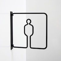 グリーンクロス グリーンクロス ツケレルン 3Wayピクトサイン(男子トイレ01) 黒 6300034819 1個