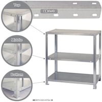 北島 北島 ボルト式棚 荷重40kg スマートラック 開放型 NSTR2373Z 3段 亜鉛メッキ 600×450×750 NSTR2373Z 1台