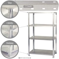 北島 北島 ボルト式棚 荷重40kg スマートラック 開放型 NSTR5574Z 4段 亜鉛メッキ 800×450×1500 NSTR5574Z 1台