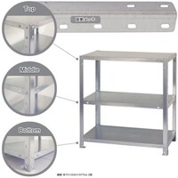 北島 北島 ボルト式棚 荷重40kg スマートラック 開放型 NSTR1373Z 3段 亜鉛メッキ 600×450×600 NSTR1373Z 1台