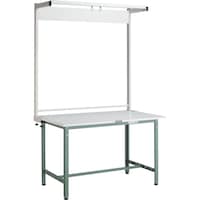 トラスコ中山 TRUSCO 軽荷重作業台(300kg)AE型 900X600XH1948(全高) ツールハンガー付 グリーン色 AE0960THN 1台