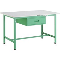 トラスコ中山 TRUSCO 軽荷重作業台(300kg)AE型 1200X750XH740 1段引出付 ヤンググリーン色 AE1200F1YG 1台