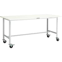トラスコ中山 TRUSCO 軽荷重作業台(150kg)AE型 1800X750XH846 φ100キャスター付 ホワイト色 AE1800C100W 1台