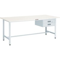 トラスコ中山 TRUSCO 軽荷重作業台(300kg)AE型 1800X750XH740 2段引出付 ホワイト色 AE1800F2W 1台