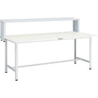 トラスコ中山 TRUSCO 軽荷重作業台(300kg)AE型 1800X750XH1044(全高) 上棚付 ホワイト色 AE1800YURBW 1台
