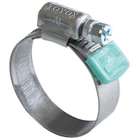 トヨックス TOYOX ホースバンド(ケガ防止) オールステンレス製 セーフティ SB40(10個入り)