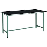 トラスコ中山 TRUSCO 軽荷重立作業台(300kg)HAE型 1800X900XH905 ゴムマット張り グリーン色 HAE1809G5 1台