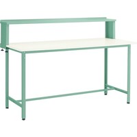 トラスコ中山 TRUSCO 軽荷重立作業台(300kg)HAE型 1800X900XH1204(全高) 上棚付 グリーン色 HAE1809YURB 1台