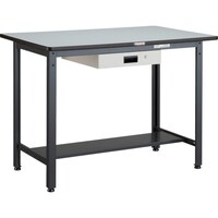 トラスコ中山 TRUSCO 中荷重立作業台(500kg)HAEW型 1200X750XH885 薄型1段引出付 ダークグレー色 HAEWR1275UDK1 1台