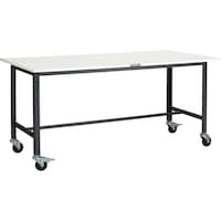 トラスコ中山 TRUSCO 軽荷重作業台(200kg)LEW型 1800X900XH845 φ100キャスター付 ダークグレー色 LEWR1809C100 1台