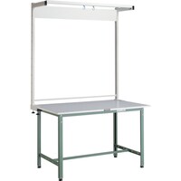トラスコ中山 TRUSCO 軽荷重作業台(300kg)AE型 900X600XH1948(全高) ツールハンガー付 グリーン色 RAE0960THN 1台