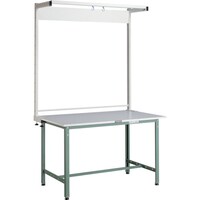 トラスコ中山 TRUSCO 軽荷重作業台(300kg)AE型 1200X750XH1948(全高) ツールハンガー付 グリーン色 RAE1200THN 1台