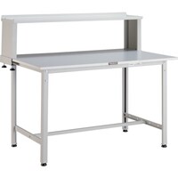 トラスコ中山 TRUSCO 軽荷重作業台(300kg)AE型 1200X750XH1044(全高) 上棚付 ホワイト色 RAE1200YURBW 1台