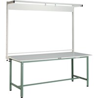 トラスコ中山 TRUSCO 軽荷重作業台(300kg)AE型 1500X750XH1948(全高) ツールハンガー付 グリーン色 RAE1500THN 1台
