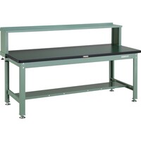 トラスコ中山 TRUSCO 中荷重作業台(2000kg)DW型 1800X750XH1044(全高) 上棚付 グリーン色 RDW1800YURB 1台