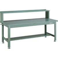 トラスコ中山 TRUSCO 中荷重作業台(2000kg)DW型 1800X750XH1044(全高) 上棚付 グリーン色 SDW1800YURB 1台