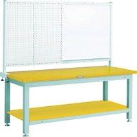 トラスコ中山 TRUSCO 重荷重作業台(3000kg)TW型 1800X750XH1740(全高) 前パネル付 グリーン色 TW1800P1 1台