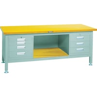 トラスコ中山 TRUSCO 重荷重作業台(3000kg)TWZ型 1800X750XH740 3段・4段引出付 グリーン色 TWZ1800D3D4 1台