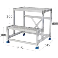 アルインコ住宅機器 アルインコ 作業台(天板エキスパンドメタルタイプ)2段 天板寸法600×400mm 高0.6m CSBE266S 1台