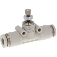 ニホンピスコ PISCO スロットルバルブ 小型ユニオンストレート チューブ外径:6mm ライトグレー仕様