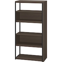 アイリスオーヤマ IRIS 296414 スライドオープンシェルフ ウォールナット/ブラック SOS1197WN 1台