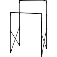 アイリスオーヤマ IRIS 102553 伸縮多機能スタイル物干し ブラック STSM150B 1台