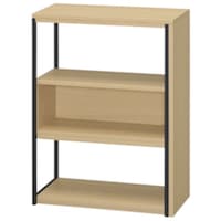 アイリスオーヤマ IRIS 296413 スライドオープンシェルフ ナチュラル/ブラック SOS797NT 1台