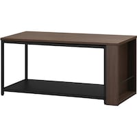 アイリスオーヤマ IRIS 296370 伸縮センターテーブル ウォールナット/ブラック SCT795WN 1台